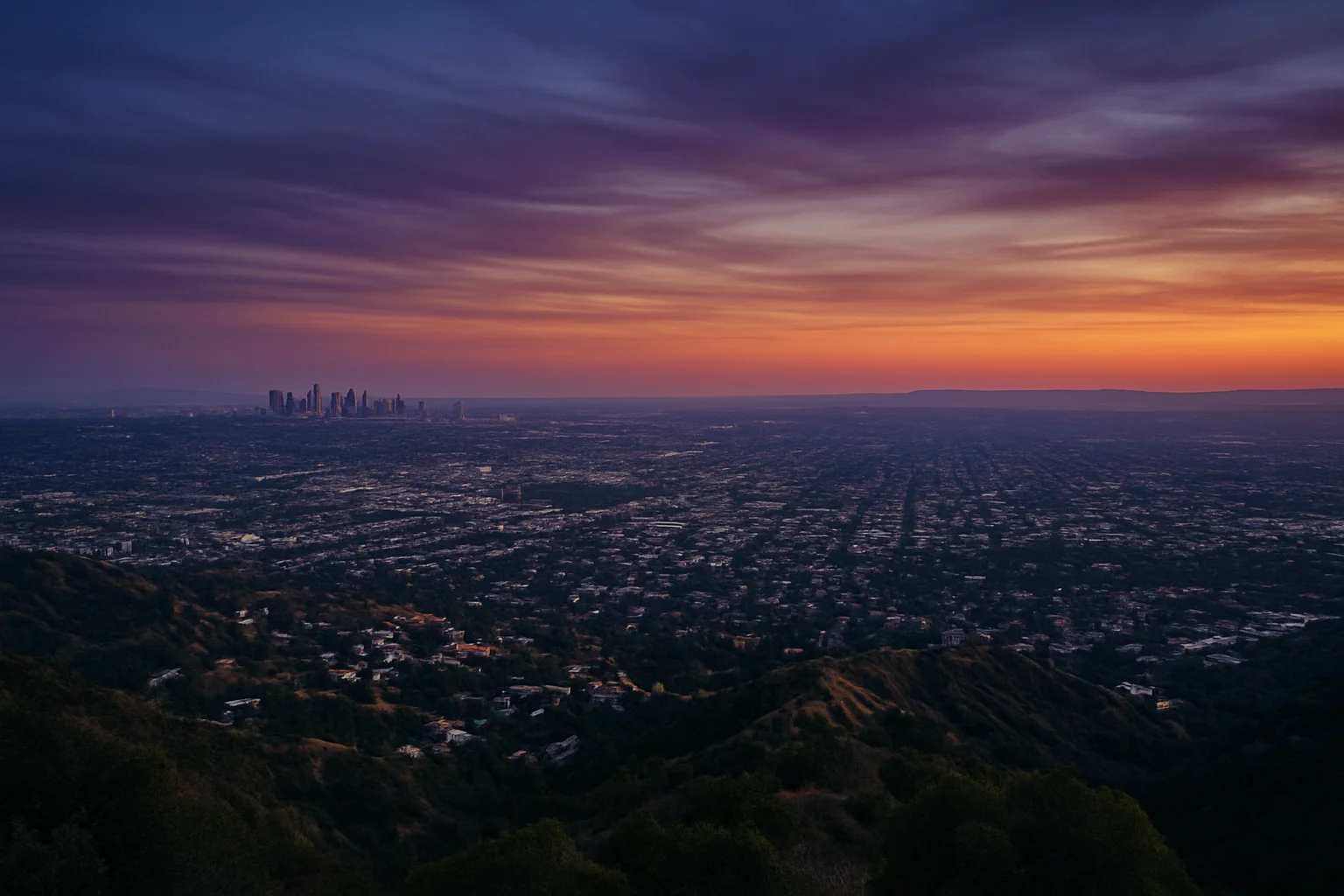 Burbank, CA skyline