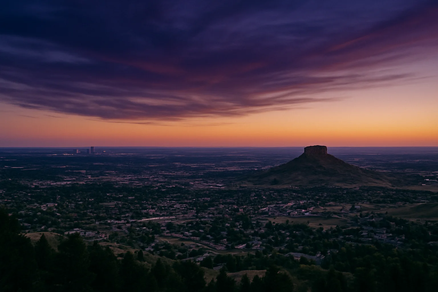 Castle Rock, CO skyline