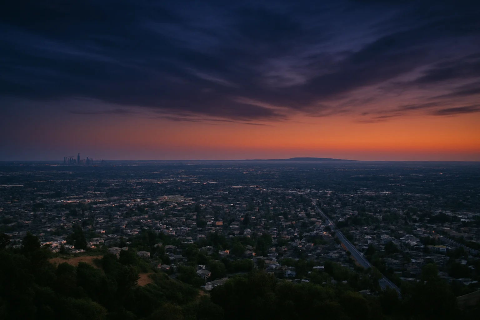 La Habra, CA skyline
