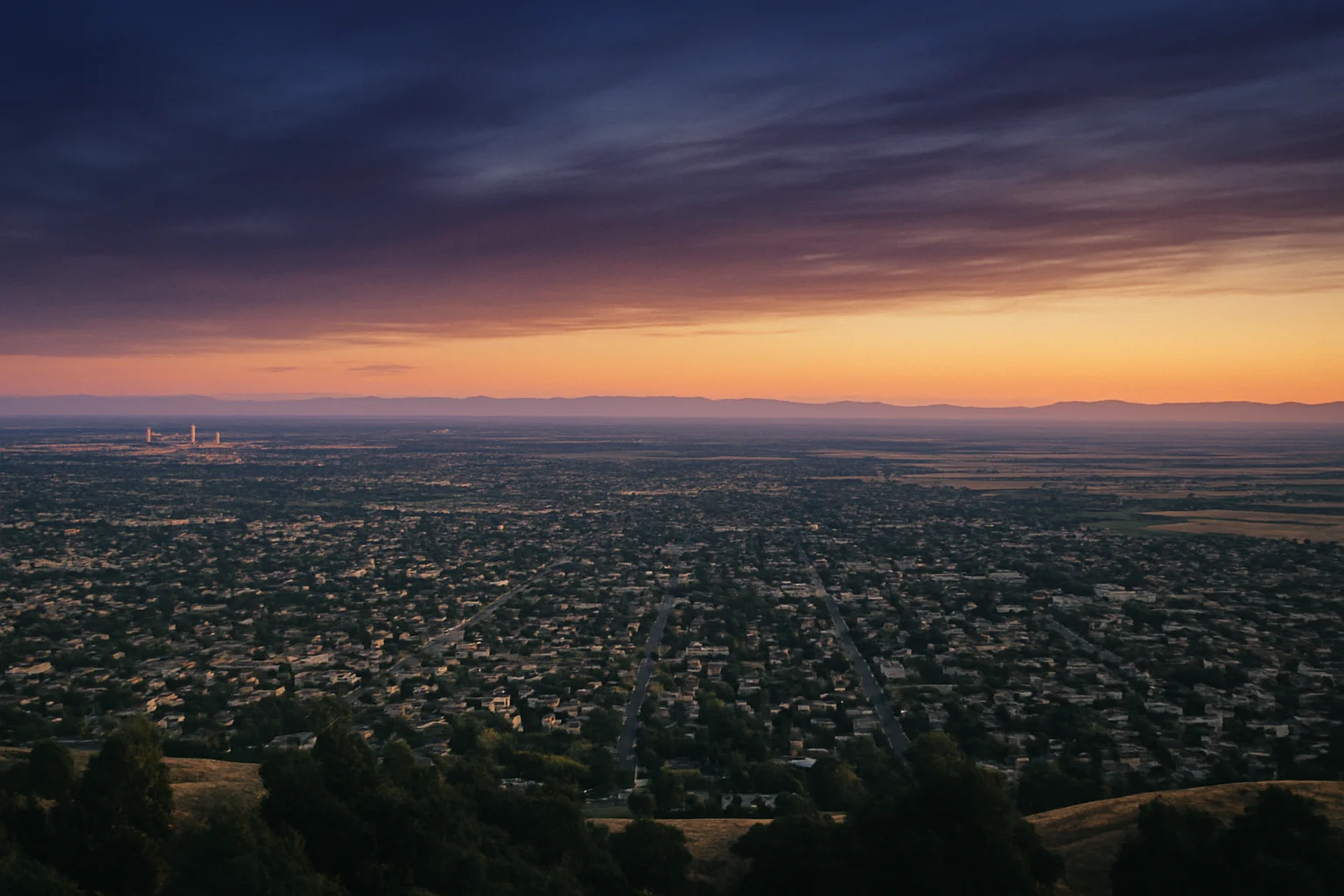 Porterville, CA skyline