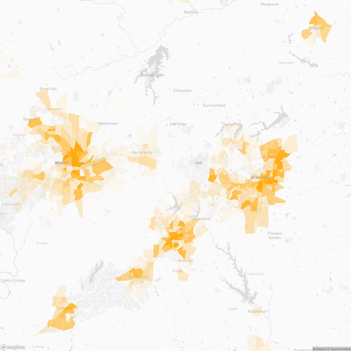 Sandy Ridge Wamap Sandy Ridge, NC Crime Map