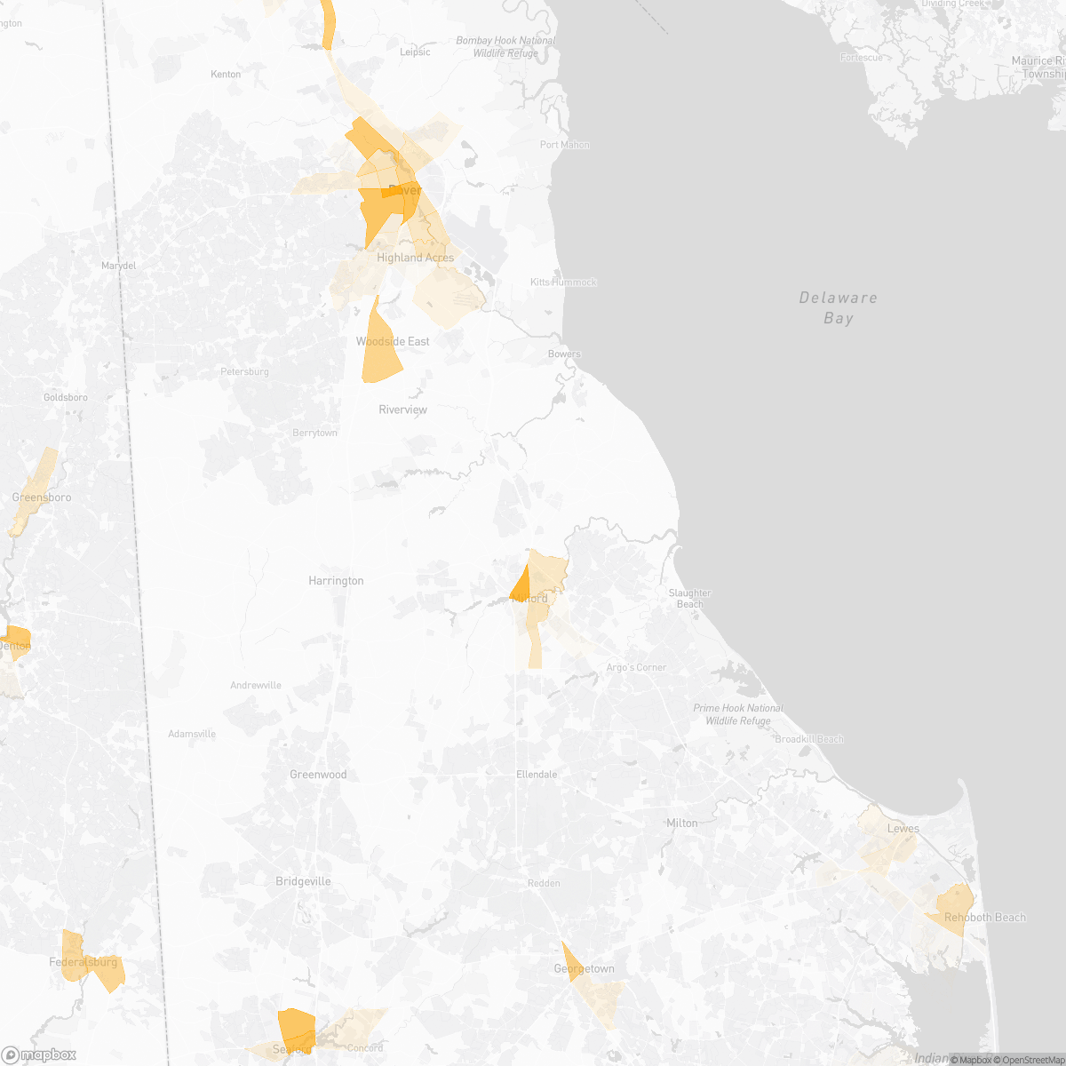 Lych Map Lynch Heights, DE Crime Map