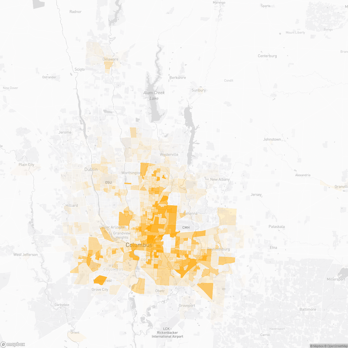 Huber Ridge, OH Crime Map