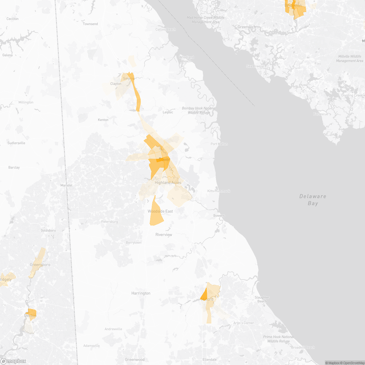 Dover Base Housing, DE Crime Map
